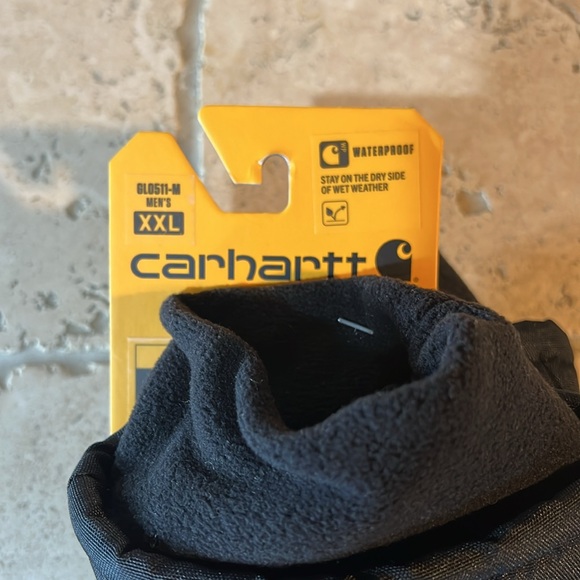 Carhartt Mens Waterproof Insulated Knit Cuff Gloves Black GL0511-M XXLarge NWT - Picture 5 of 5